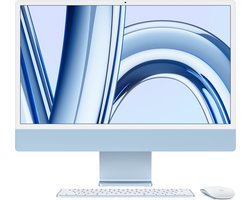 Apple iMac 24-inch (2023) - M3 8‑core CPU chip - 10‑core GPU - 512GB SSD - Blauw - QWERTY