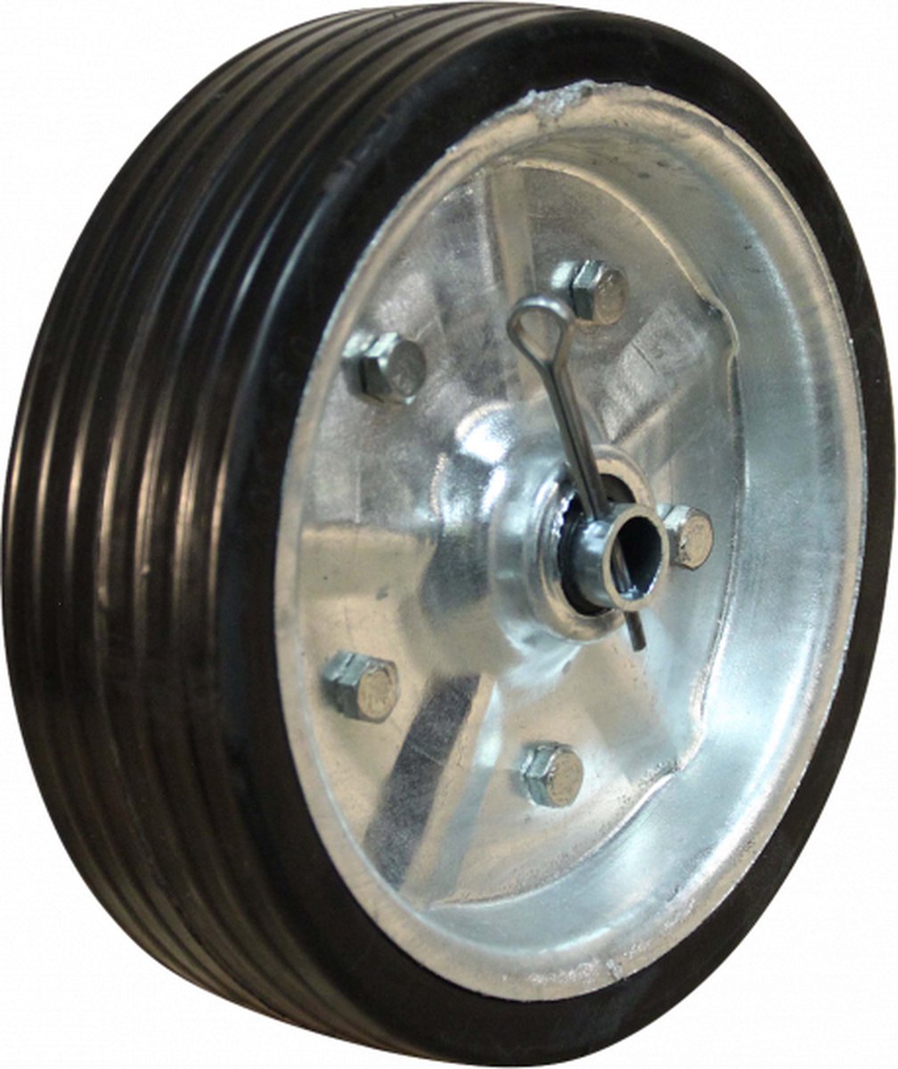 Wiel met stalen velg incl. as en splitpen - 200x60 mm - Los wiel - Novio