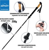 Opvouwbare wandelstokken, telescopische trekkingstokken met tas, wandelstok, telescoopstokken voor wandelen, trekking, trekking, verstelbaar, voor dames en heren