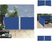 vidaXL zijluifel Grote - Blauw - 140 x (0 - 1.000) cm - Uittrekbaar - Windscherm (tent)