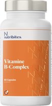 Nutribites Vitamine B-Complex - Alle essentiële B-vitaminen - Hoog en veilig gedoseerd - Activeert natuurlijke energie - 60 Veganistische Capsules
