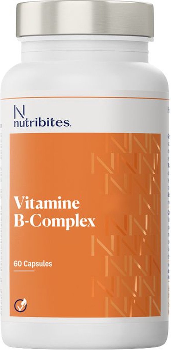 Goedkoopste Nutribites Vitamine B-Complex - Alle essentiële B-vitaminen - Hoog en veilig gedoseerd - Activeert natuurlijke energie - 60 Veganistische Capsules