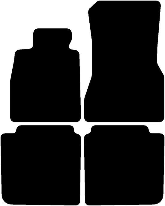 Tapis de voiture sur mesure pour BMW i7 - Année de construction : 2022 - 2024 - Coupe d'origine - 4 pièces - Basic - Convient à toutes les versions