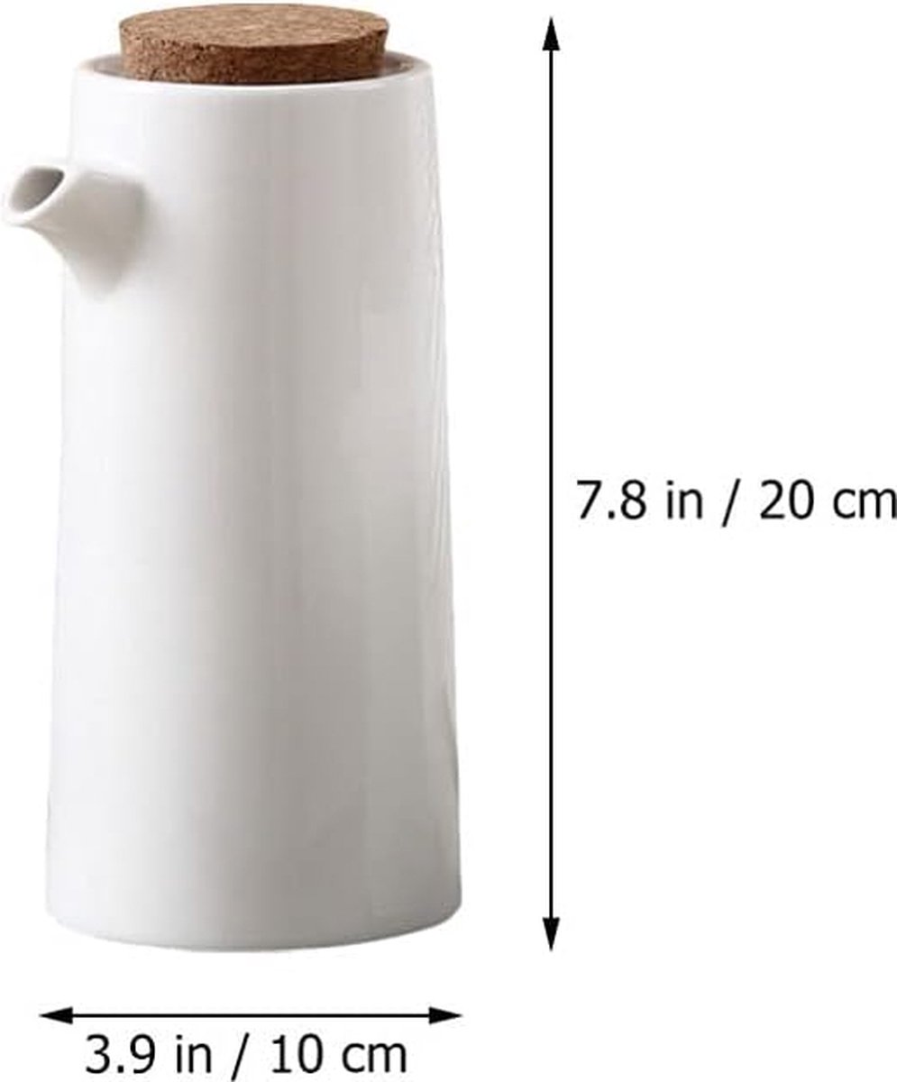 Distributeur D'Huile D'Olive En Céramique 400ml Onepine - Bouteille Élégante Pour Huile Et Vinaigre - Lave-Vaisselle Safe