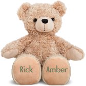 Gepersonaliseerde Beer met naam - Liefdesbeer met geborduurde naam - 30 cm Pluche Teddybeer Valentijn - Plush Animal Toy - I Love You