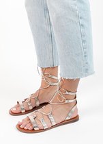 Sacha - Dames - Gouden leren sandalen - Maat 41