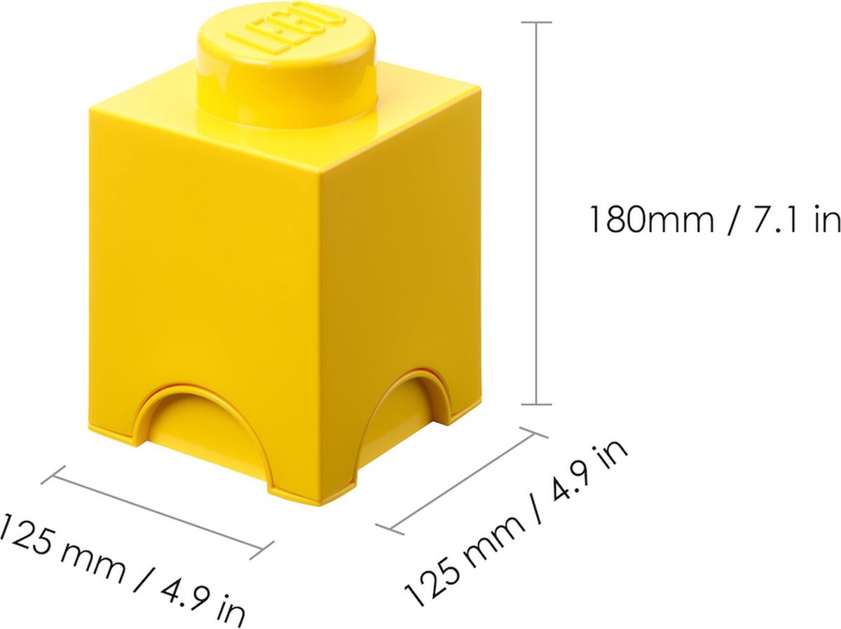 Room Copenhagen LEGO Storage Brick 1 Geel opbergdoos thumbnail 3