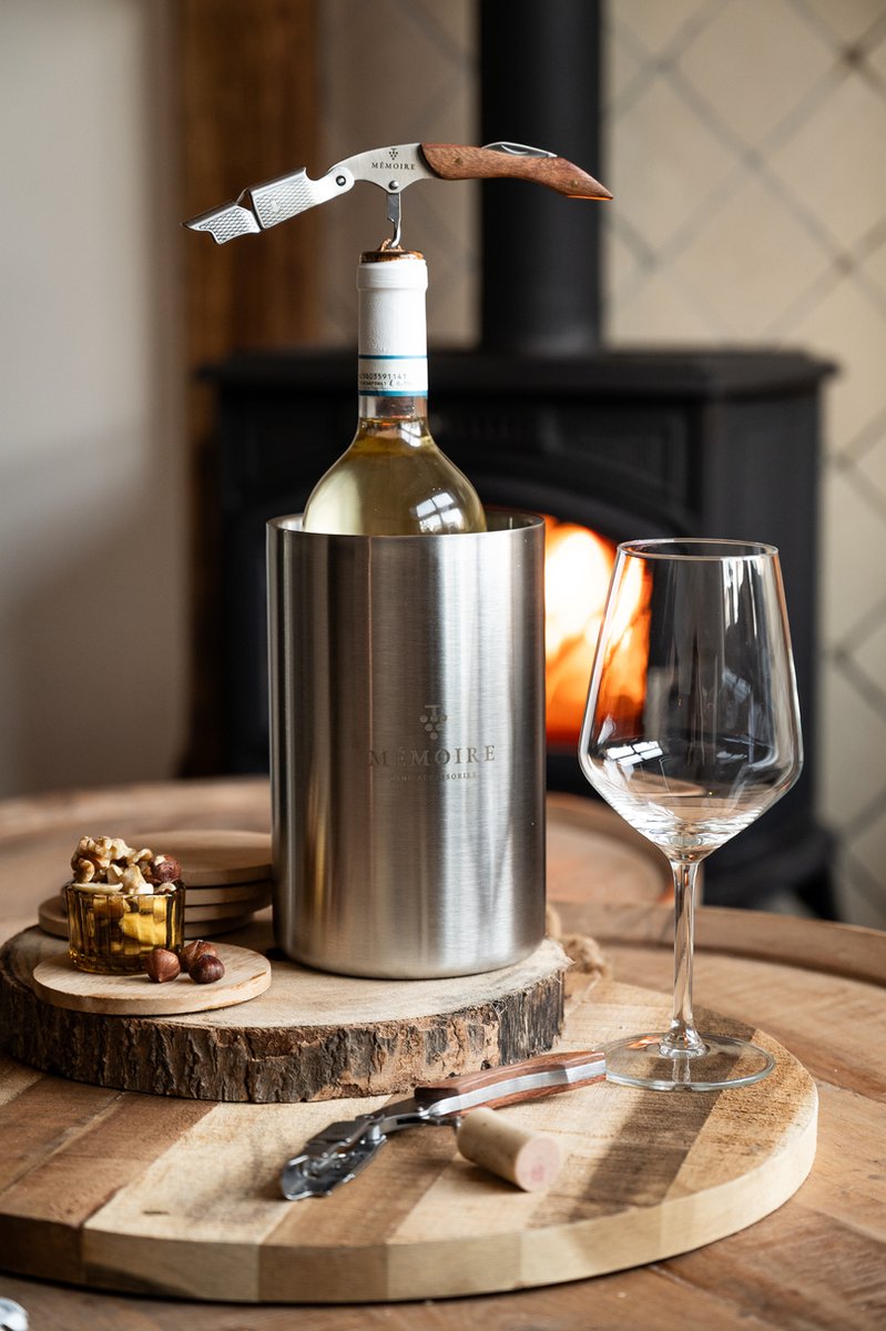Mémoire® Couteau Sommelier Kurkentrekker - Wijnopener - Perfect cadeau voor wijnliefhebbers - 3 in 1 Kelnersmes - Kurkentrekker Wijn - Premium kelnermes van pakkahout met rosewood look - stijlvolle en functionele kurkentrekker - Horeca wijnopener — cadeau in Kookcadeaus - foto 8