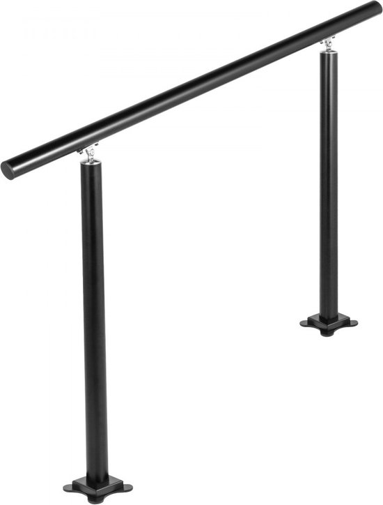 Trapleuning voor binnen, U-vormige leuning trap, balustrade voor buiten, trapleuning, metalen trapleuning voor villa's, balkons, gangen, woningen, binnen en buiten (Wit, 85 x 20cm