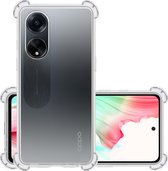 Hoes Geschikt voor OPPO A98 Hoesje Siliconen Cover Shock Proof Back Case Shockproof Hoes - Transparant