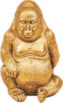 Housevitamin Gouden Gorilla - Ornament Polyresin - 13,5x13x21cm