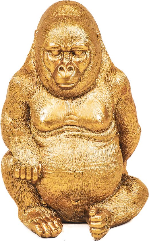 Gorilla doré Housevitamin - 13,5x13x21cm
