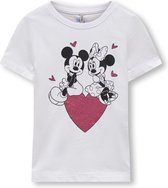 ONLY KMGMICKEY LIFE REG S/S VALTIN TOP Meisjes T-shirt - Maat 104