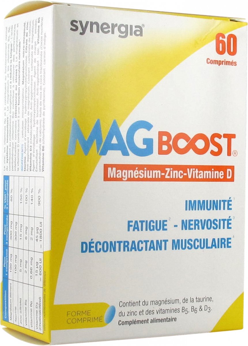Goedkoopste Synergia Mag Boost 60 Tabletten