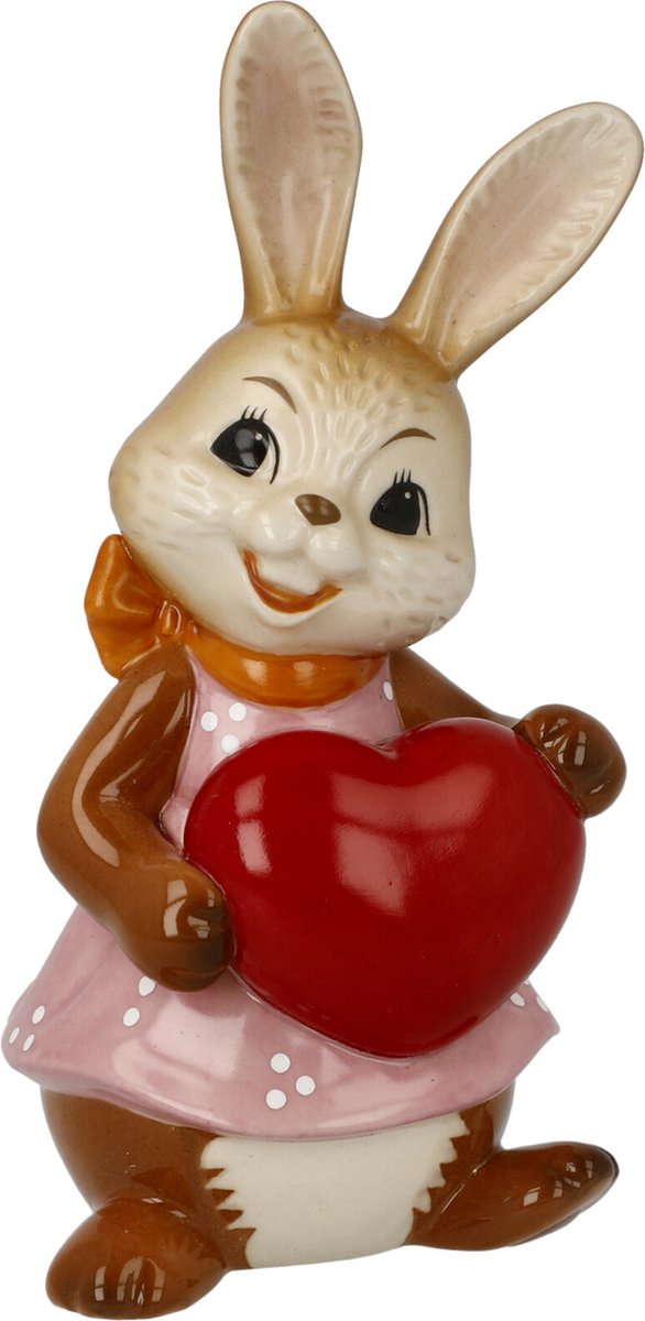 Goebel - Pasen | Decoratief beeld / figuur Haas Alles in liefde | Aardewerk - 12cm - Paashaas