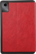 Case2go - Tablet Hoes geschikt voor Lenovo Tab M11 - Simple Leather Case - Book Case - 11 inch - Rood