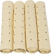 Set van 4 Antislip Badmatten voor Douche - Anti Schimmel – 36cm x 76cm - Beige