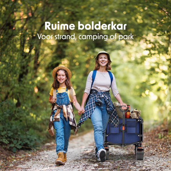 LifeGoods Bolderkar - XL - Opvouwbaar - 200L - 100KG Draagkracht - Blauw van LifeGoods — afbeelding 3