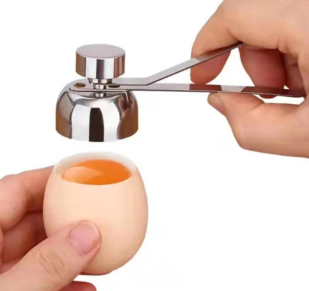 Ei Opener - Eierschaal Kraker - Egg Cracker - Ei zeef - Eierschaal Snijder - RVS - IXEN - ixen