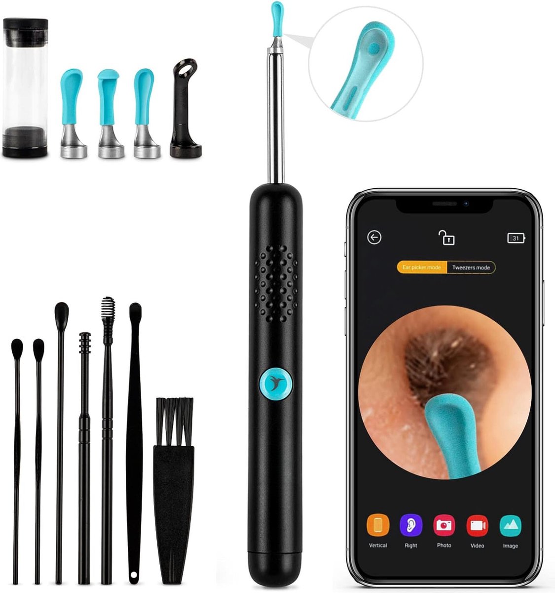 Goedkoopste Oordouche - Elektrische Oorreiniger - Otoscoop Camera - 1080P HD - IP67 - Oorspuit - Ear Cleaner