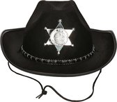 Atosa Déguisement de carnaval Chapeau de cowboy Kentucky - noir - enfants - Thème Western Sheriff