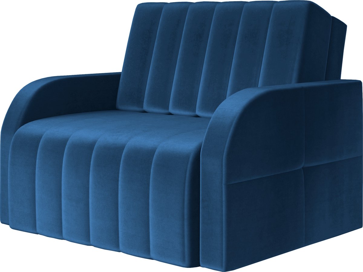 Fauteuil Met slaapfunctie Slaapbank Bank Armstoel Kinderbed - MONTANA 80 - Donkerblauw (Kronos 09)
