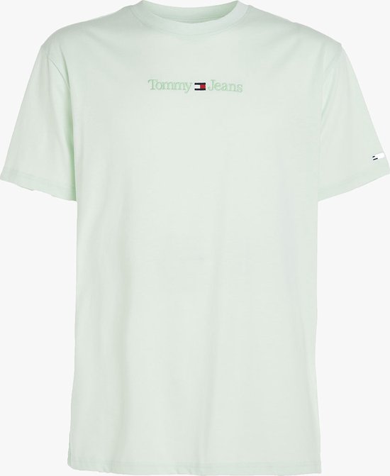 Tommy Jeans Small Text T-shirt Mint groen - XL