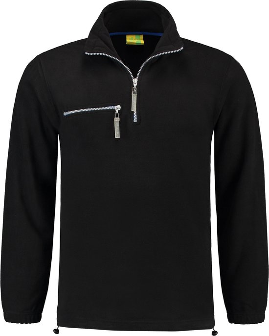 Lemon & Soda polar fleece sweater in de kleur zwart maat 3XL.