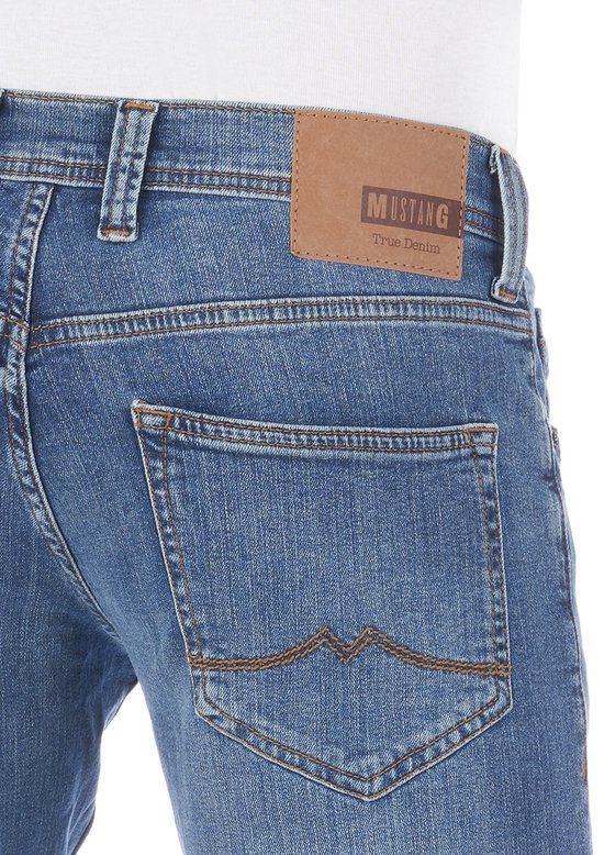 Mustang Heren Jeans Broeken Oregon tapered Fit Blauw Volwassenen Denim Jeansbroek Spijkerbroek heren