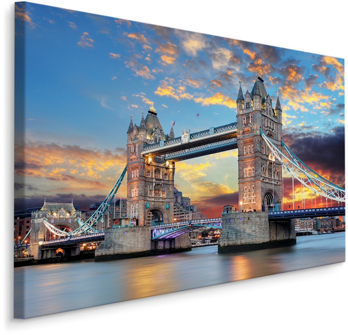 karo-art Schilderij Tower Bridge Londen, multi-gekleurd, premium print Multikleur