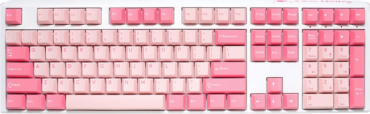 Ducky One 3 Gossamer Pink Gaming Tastatur - MX-Black Clear Top US