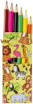 24 PAKJES Uitdeelcadeaus Wilde Dieren Kleurpotloodjes - 6 Potloden per Pakje - Klein Speelgoed voor Groot Plezier - Traktatie - Cadeautjes voor Kinderen