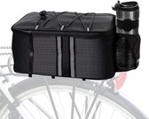 fietstas voor bagagedrager, 8L PU waterdichte fietstassen voor bagagedragers met regenhoes, achterbanktas voor fietsen, multifunctionele transporttas bagagetas