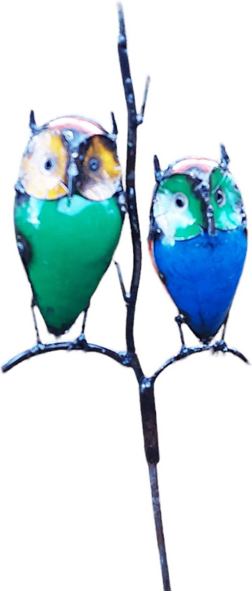 Floz Design tuinsteker uil - uilenbeeld tuinprikker - gerecycled metaal - fairtrade
