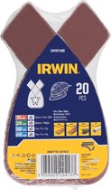 IRWIN Set de bandes abrasives BLACK+DECKER Mouse 20PCS, Velcro, 5x K80, 5x K120, 5x K180 et 5x K240.