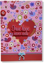 Carte de Saint Valentin 3D de Luxe XXL fleurs - 18,5x26,5 cm - Avec enveloppe colorée