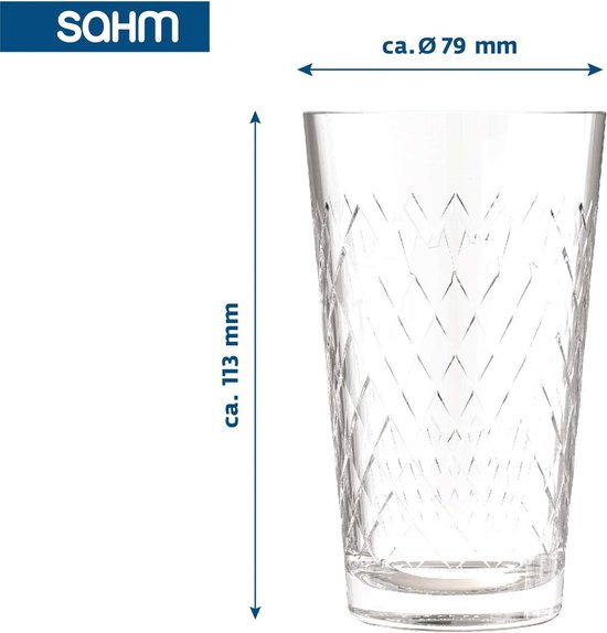 Appelwijnglazen 0,3 l - 12 geribbelde appelwijnglazen - leuk appelwijncadeau - ook ideaal als kleine waterglazen van Bormioli Rocco — afbeelding 5