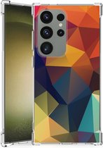 Hoesje maken Geschikt voor Samsung Galaxy S24 Ultra GSM Hoesje met doorzichtige rand Polygon Color