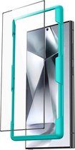 Protecteur d'écran ESR adapté pour Samsung Galaxy S24 Ultra - Tempered Glass avec cadre de montage - Compatible avec les coques - Compatible avec le scanner d'empreintes digitales - Installation facile