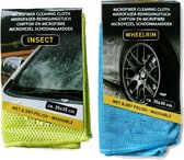 3BMT® Velgendoek en Insectendoek - set van 2 Schoonmaakdoeken voor Auto - Auto Schoonmaak Set