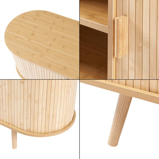 Bijzettafel LYNGVIG 45x45 1 schap naturel eiken