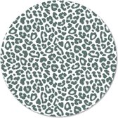Label2X - Muurcirkel leopard green - Ø 100 cm - Dibond - Multicolor - Wandcirkel - Rond Schilderij - Muurdecoratie Cirkel - Wandecoratie rond - Decoratie voor woonkamer of slaapkamer