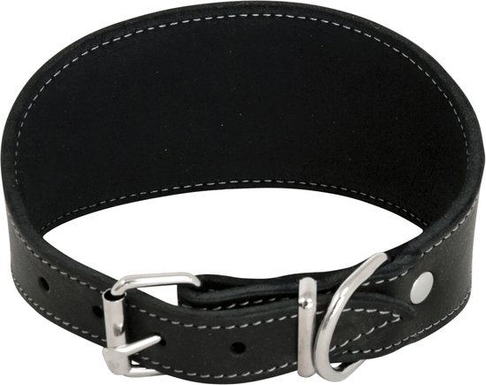 Jack and Vanilla - Brede halsband voor honden van vet leer - voor middelgrote en grote honden - Robuust, duurzaam, zacht aanvoelend, moderne look, cognac, afmetingen 30 mm x 50 cm