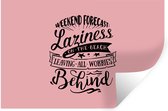 Muurstickers - Sticker Folie - Zomer - Quote - Roze - 120x80 cm - Plakfolie - Muurstickers Kinderkamer - Zelfklevend Behang - Zelfklevend behangpapier - Stickerfolie