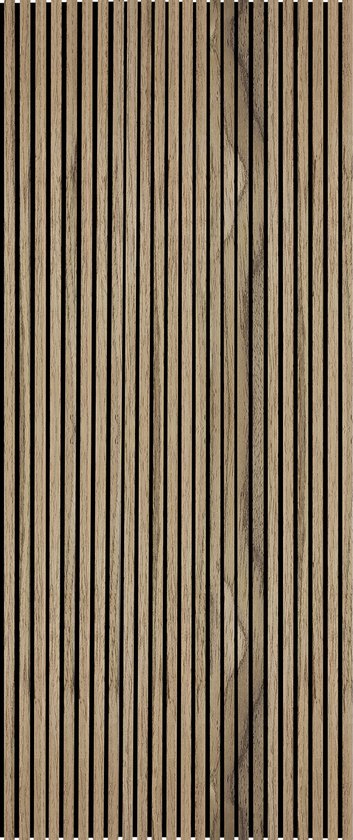 Akoestisch wandpaneel Walnoot 300 x 60 cm - 3-zijdig houtfineer