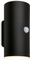 Briloner - Lampe d'extérieur - Lima - Bewegingsmelder - Schemersensor - oplaadbare batterij - Opladen via USB - spatwater bescherming - 15,5 x 7 x 8,5 cm - Zwart