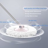 Set van 5 mopvervangingskoppen, 360° draaibare vervangingskopschijfmop, zachte en dikke absorberende microvezelmopkoppen, eenvoudig te verwisselen mopkoppen, navullingen