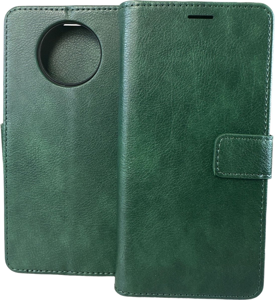 Portemonnee Book Case Hoesje Geschikt voor: Xiaomi Redmi Note 9T (5G) - Groen