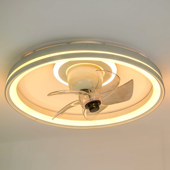 Plafondventilator met zomer/winter functie en aanpasbare kleurtemperatuur Ikaros - wit