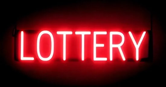 LOTTERY - Lichtreclame Neon LED bord verlicht | SpellBrite | 65 x 16 cm | 6 Dimstanden - 8 Lichtanimaties | Reclamebord neon verlichting